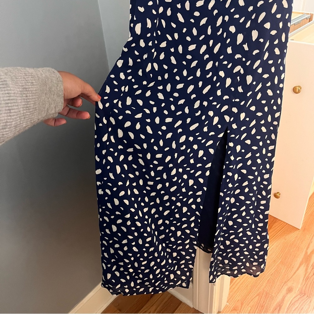 Reformation Blue and White Midi Dress - Picture 5 of 7